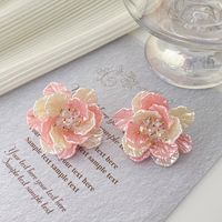 Sweet Flower Resin Women's Ear Studs sku image 1