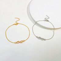 Wholesale Jewelry Sexy Infinity Alloy Rhinestones 14k Gold Plated Anklet main image 4