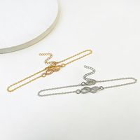 Wholesale Jewelry Sexy Infinity Alloy Rhinestones 14k Gold Plated Anklet main image 2