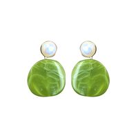 Casual Korean Style Circle Alloy Inlay Artificial Pearls Women's Drop Earrings main image 2