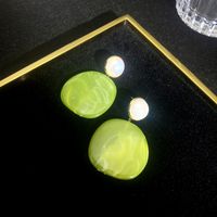 Casual Korean Style Circle Alloy Inlay Artificial Pearls Women's Drop Earrings sku image 1