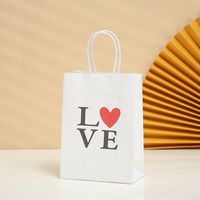 Valentine's Day Fashion Letter Kraft Paper Date Gift Bags sku image 1