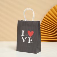 Valentine's Day Fashion Letter Kraft Paper Date Gift Bags sku image 2