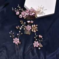 Bridal Headwear New Forest Blue Flower Hair Comb Knot Wedding Accessories sku image 62