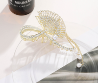 Sweet Flower Metal Inlay Artificial Pearls Rhinestones Hair Claws sku image 21