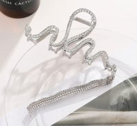 Sweet Flower Metal Inlay Artificial Pearls Rhinestones Hair Claws sku image 19