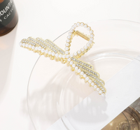 Sweet Flower Metal Inlay Artificial Pearls Rhinestones Hair Claws sku image 2