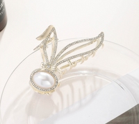 Sweet Flower Metal Inlay Artificial Pearls Rhinestones Hair Claws sku image 16