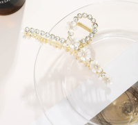Sweet Flower Metal Inlay Artificial Pearls Rhinestones Hair Claws sku image 17