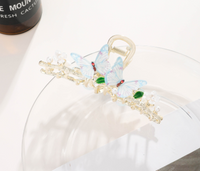 Sweet Flower Metal Inlay Artificial Pearls Rhinestones Hair Claws sku image 23