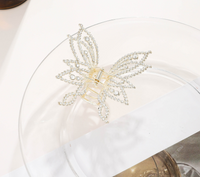 Sweet Flower Metal Inlay Artificial Pearls Rhinestones Hair Claws sku image 6