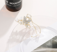 Sweet Flower Metal Inlay Artificial Pearls Rhinestones Hair Claws sku image 10