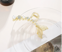 Sweet Flower Metal Inlay Artificial Pearls Rhinestones Hair Claws sku image 11