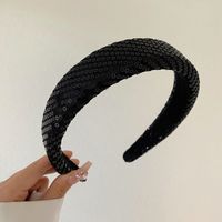 Sweet Solid Color Cloth Patchwork Hair Band Hair Tie sku image 1