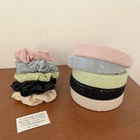 Sweet Solid Color Cloth Patchwork Hair Band Hair Tie main image 1