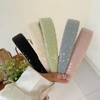 Sweet Solid Color Cloth Patchwork Hair Band Hair Tie main image 6