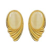 1 Pair Elegant Lady Wings Inlay Stainless Steel Opal Ear Studs sku image 1