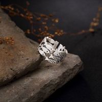 Sweet Simple Style Fish Copper Plating Hollow Out Silver Plated Open Ring main image 4