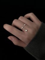 Simple Style Round Copper Charm Plating Silver Plated Rings main image 4