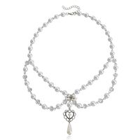 Simple Style Cross Alloy Beaded Women's Layered Necklaces sku image 5