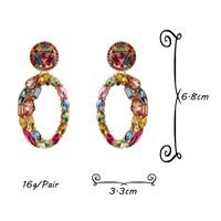 1 Pair Luxurious Geometric Inlay Alloy Rhinestones Glass Drop Earrings main image 2