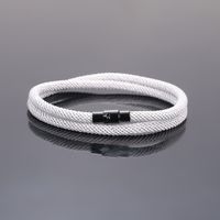 Simple Style Solid Color Rope Copper Handmade Plating Wristband sku image 3