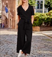 Women's Street Casual Basic Solid Color Full Length Pocket Patchwork Jumpsuits main image 6