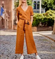 Women's Street Casual Basic Solid Color Full Length Pocket Patchwork Jumpsuits main image 3