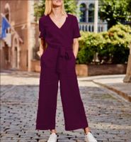 Women's Street Casual Basic Solid Color Full Length Pocket Patchwork Jumpsuits main image 4