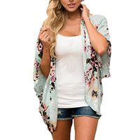 Women's Chiffon Shirt 3/4 Length Sleeve Sweaters & Cardigans Printing Elegant Streetwear Printing Flower main image 3