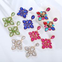 Luxurious Geometric Alloy Inlay Rhinestones Gold Plated Women's Drop Earrings main image 9