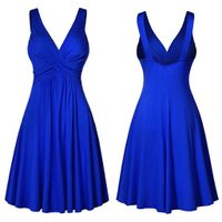 Women's Sheath Dress Elegant V Neck Patchwork Sleeveless Solid Color Midi Dress Date main image 4