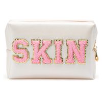 Women's Medium All Seasons Pu Leather Solid Color Classic Style Pillow Shape Zipper Cosmetic Bag sku image 4