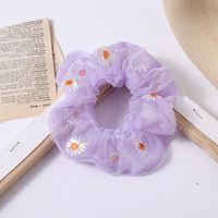 Spring New Fashion Mesh Solid Color Ribbon Cheap Scrunchies Wholesale sku image 66