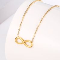 Acier Inoxydable 304 Plaqué Or 18K Style Simple Placage Infini Collier main image 5