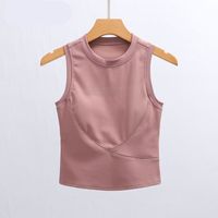 Women's Vest Tank Tops Criss Cross Casual Preppy Style Classic Style Solid Color main image 4