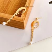 Simple Style Printing Alloy Plating Women's Drop Earrings main image 5