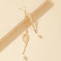 Simple Style Printing Alloy Plating Women's Drop Earrings main image 2