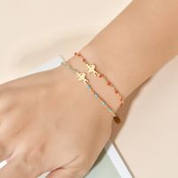 Dame Bohemien Einfacher Stil Bunt Rostfreier Stahl Überzug Armbänder main image 5