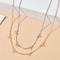 Elegant Lady Letter Stainless Steel Plating Necklace main image 4
