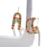 Fashion Alloy Diamond Earrings sku image 1