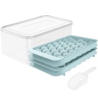 Simple Style Solid Color Plastic Ice Cube Tray Set sku image 7