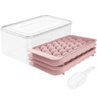 Simple Style Solid Color Plastic Ice Cube Tray Set sku image 2
