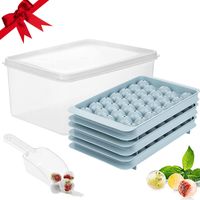 Simple Style Solid Color Plastic Ice Cube Tray Set main image 1