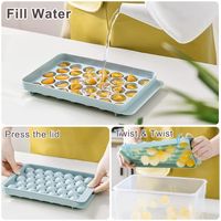 Simple Style Solid Color Plastic Ice Cube Tray Set main image 5