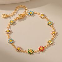 Vacation Ethnic Style Beach Flower Copper Enamel Plating 18k Gold Plated Bracelets main image 6