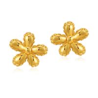 1 Pair Casual Sweet Flower Plating Copper 18k Gold Plated Ear Studs main image 5