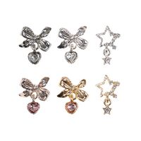 Cute Sweet Star Bow Knot Alloy Nail Decoration Accessories 1 Piece main image 4