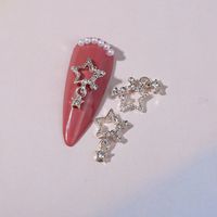 Cute Sweet Star Bow Knot Alloy Nail Decoration Accessories 1 Piece sku image 2