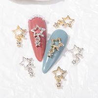 Cute Sweet Star Bow Knot Alloy Nail Decoration Accessories 1 Piece main image 3